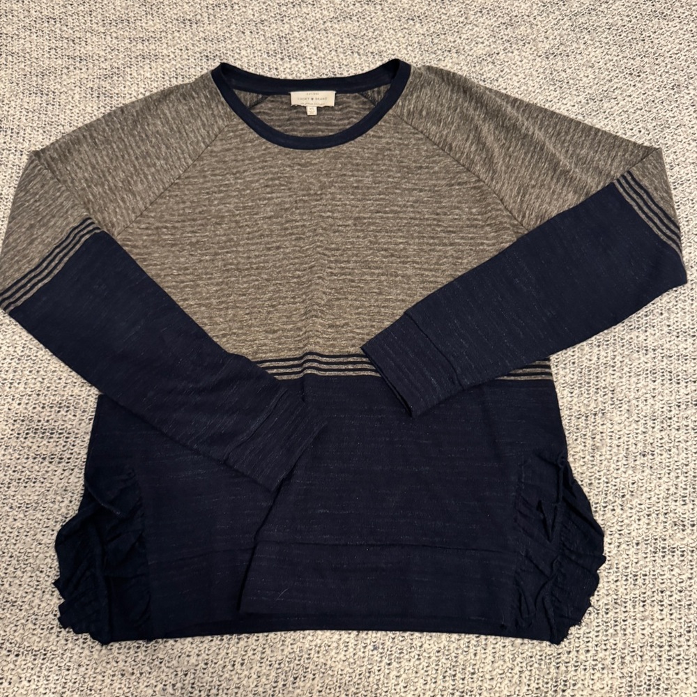 Lucky Brand Womens Two-Tone Crewneck Sweater